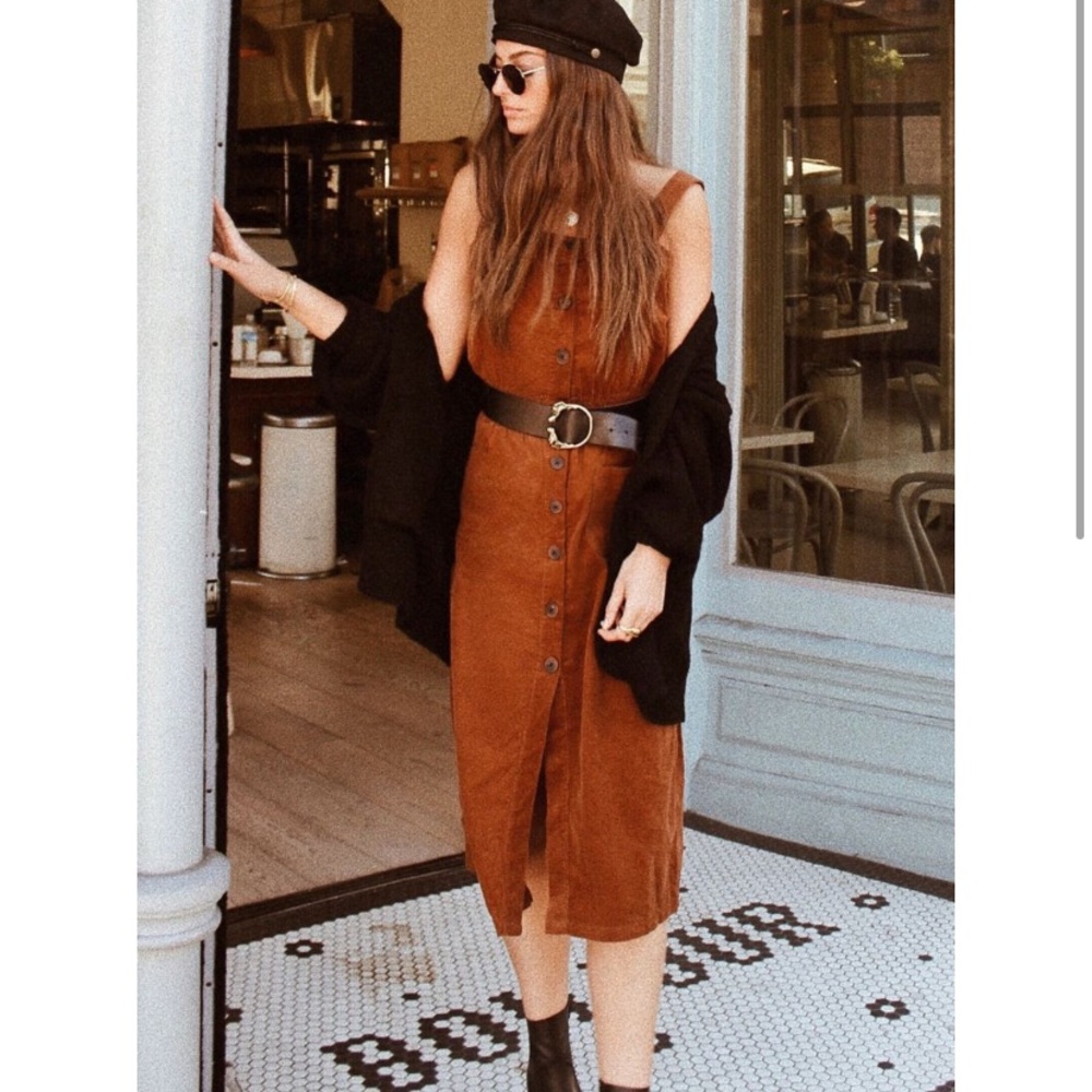Corduroy midi dress